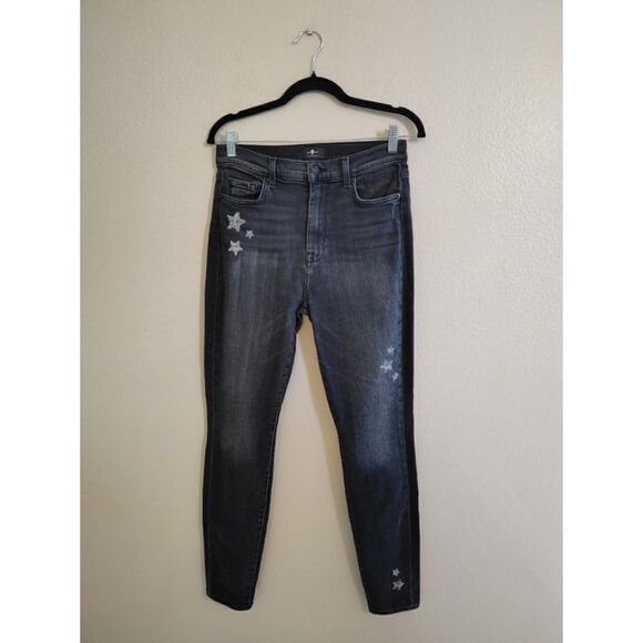 7 for All Mankind | Moore Star Embroidered Skinny Leg Jean | 29 - Picture 3 of 6